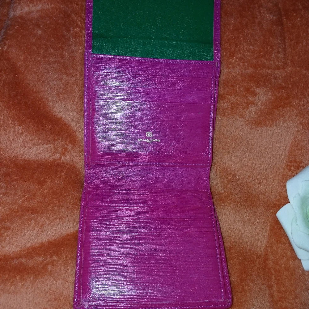 Balenciaga Pink Wallet with Gem Detail